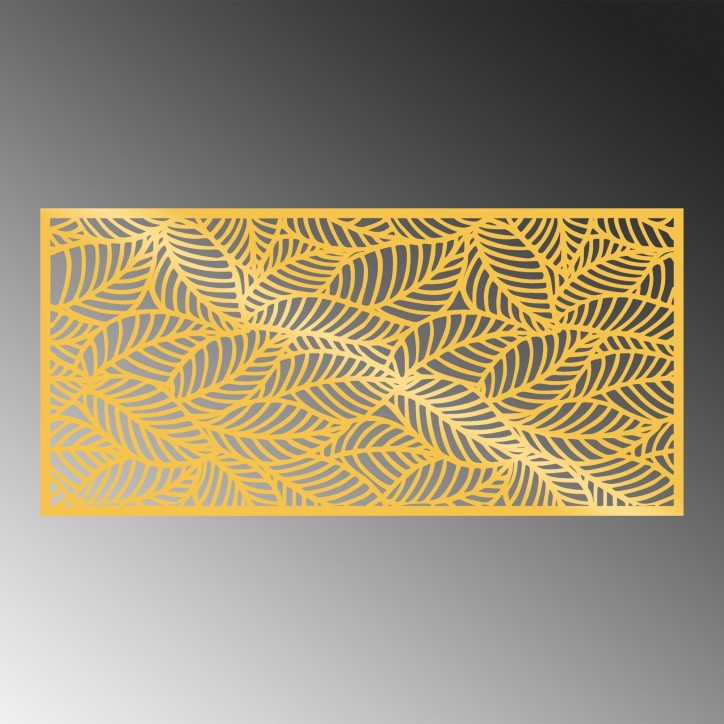 Decoración pared de metal Decorative Panel 5 oro 100x48 cm