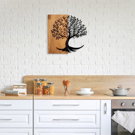 Decoración pared de madera Lime Tree-373 nogal negro 58x58 cm