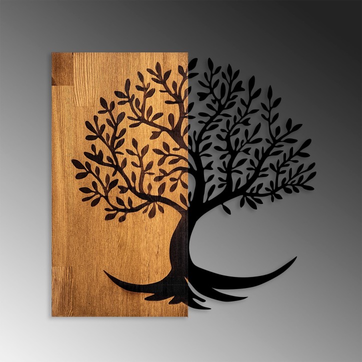 Decoración pared de madera Lime Tree-373 nogal negro 58x58 cm