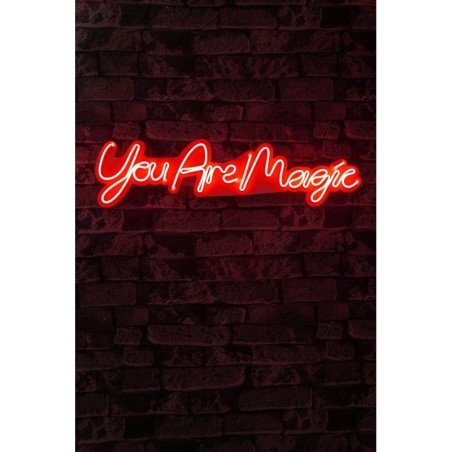 Iluminación LED decorativa de plástico You are Magic rojo 18x69x2 cm