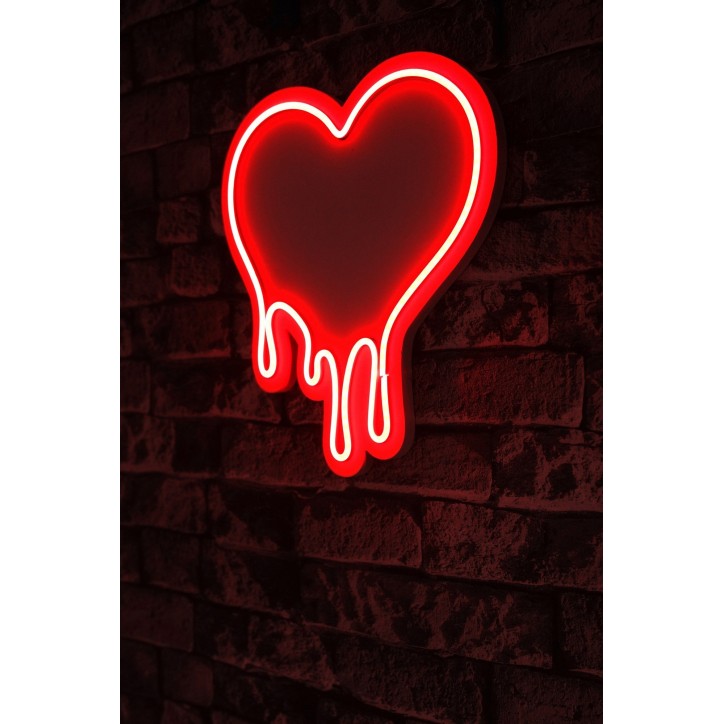 Iluminación LED decorativa de plástico Melting Heart rojo