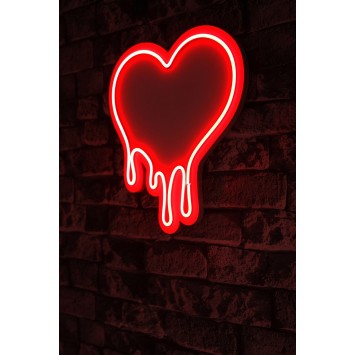 Iluminación LED decorativa de plástico Melting Heart rojo