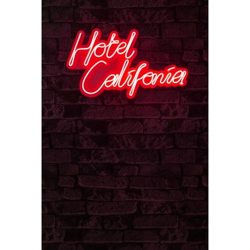 Iluminación LED decorativa de plástico Hotel California rojo 31x51x2 cm