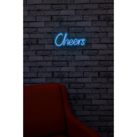 Iluminación LED decorativa de plástico Cheers azul 30x14x2 cm