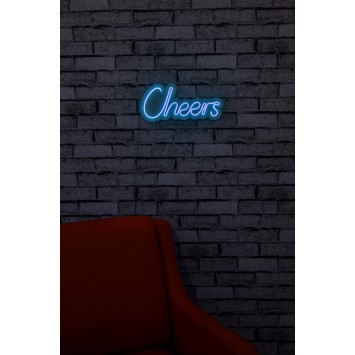 Iluminación LED decorativa de plástico Cheers azul 30x14x2 cm