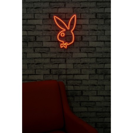 Iluminación LED decorativa de plástico Playboy rojo 26x42x2 cm