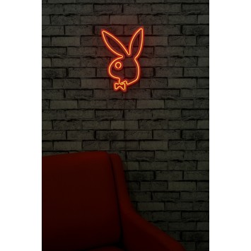 Iluminación LED decorativa de plástico Playboy rojo 26x42x2 cm