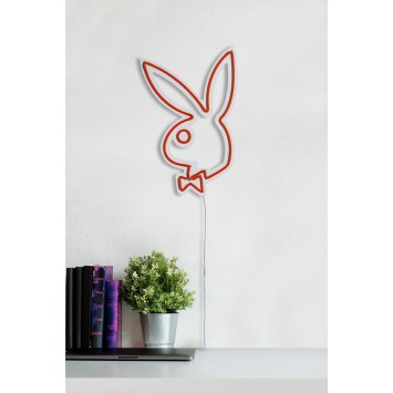 Iluminación LED decorativa de plástico Playboy rojo 26x42x2 cm