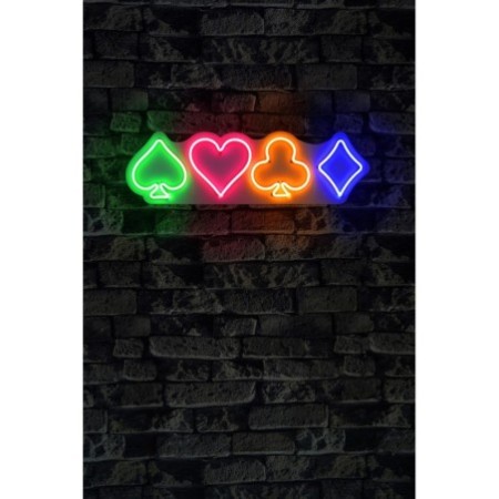 Iluminación LED decorativa de plástico Gambler multicolor 17x57x2 cm