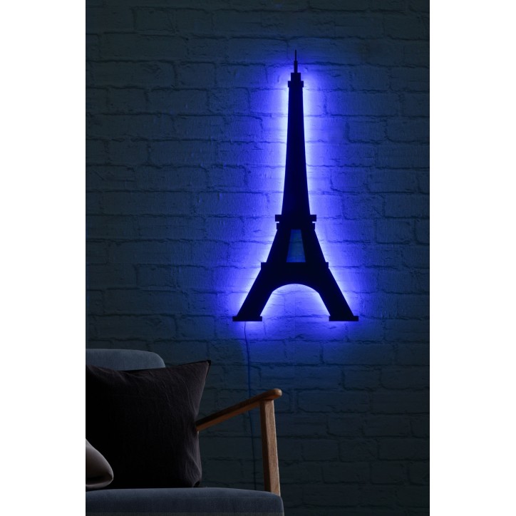 Iluminación LED decorativa Eiffel Tower azul 32x69 cm