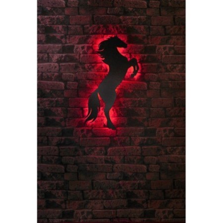 Iluminación LED decorativa Wild Horse rojo 60x30 cm