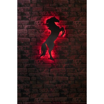 Iluminación LED decorativa Wild Horse rojo 60x30 cm