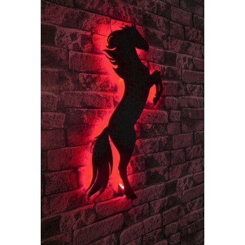 Iluminación LED decorativa Wild Horse rojo 60x30 cm