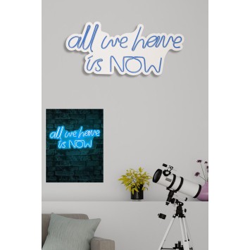 Iluminación LED decorativa de plástico All We Have is Now azul 26x57x2 cm