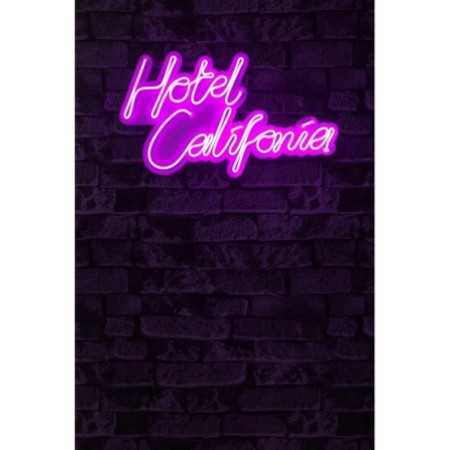 Iluminación LED decorativa de plástico Hotel California rosa 31x51x2 cm