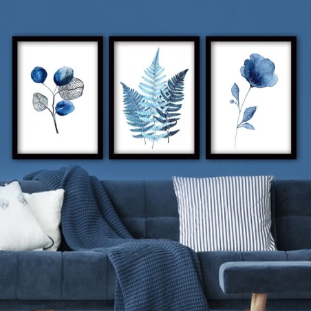 Cuadro decorativo enmarcado 3SC158 multicolor 35x45 cm (3 piezas)