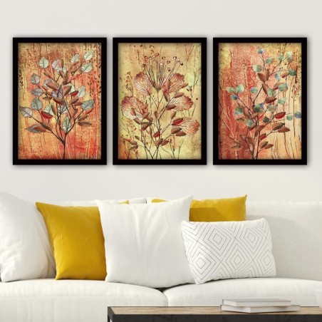 Cuadro decorativo enmarcado 3SC45 multicolor 35x45 cm (3 piezas)