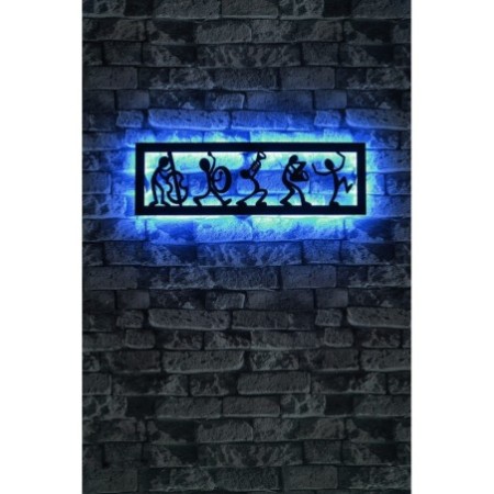 Iluminación LED decorativa Music Band azul 19x60 cm