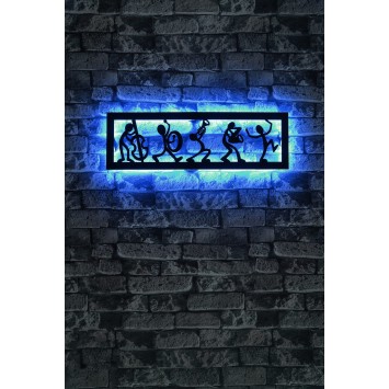 Iluminación LED decorativa Music Band azul 19x60 cm