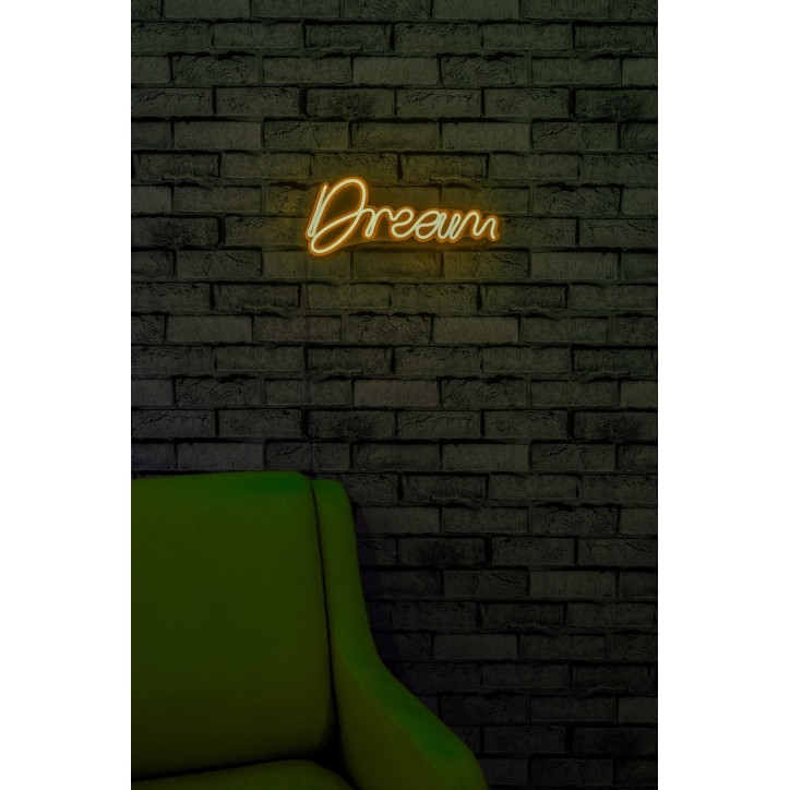 Iluminación LED decorativa de plástico Dream amarillo 38x17x2 cm