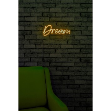 Iluminación LED decorativa de plástico Dream amarillo 38x17x2 cm