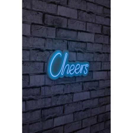 Iluminación LED decorativa de plástico Cheers azul 30x14x2 cm