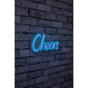 Iluminación LED decorativa de plástico Cheers azul 30x14x2 cm