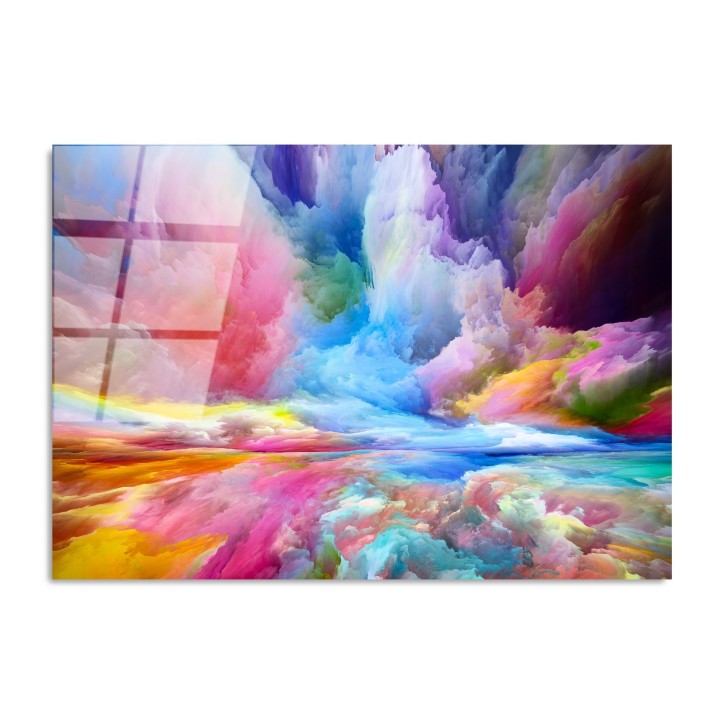 Pintura vidrio templado UV-223 multicolor 70x100 cm