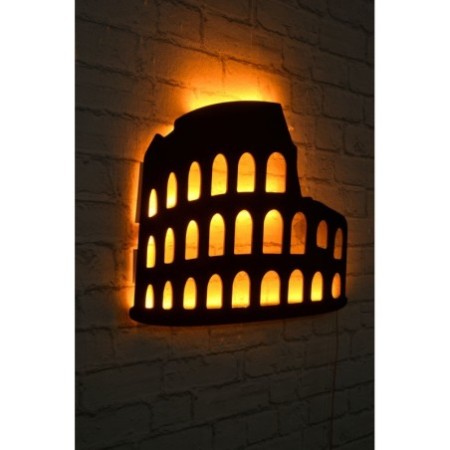 Iluminación LED decorativa Colosseum amarillo 60x40 cm