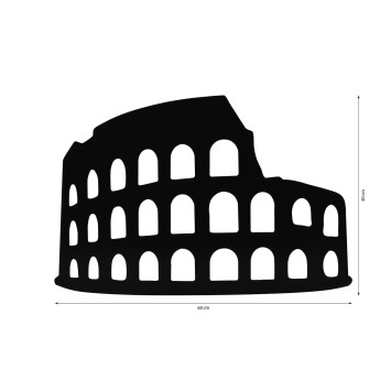 Iluminación LED decorativa Colosseum amarillo 60x40 cm