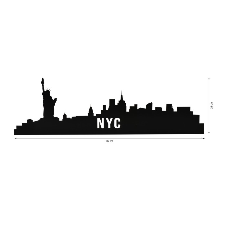 Iluminación LED decorativa NYC Skyline azul 80x24 cm