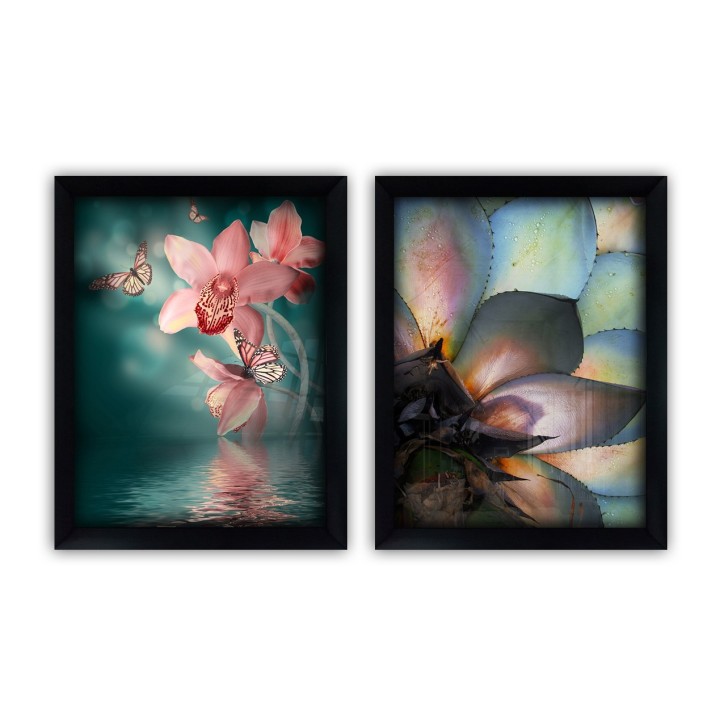 Cuadro decorativo enmarcado SYC7436502415456 multicolor 35x45 cm (2 piezas) Cuadro decorativo enmarcado SYC7436502415456 multicolor 35x45 cm (2 piezas)