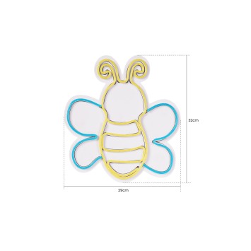 Iluminación LED decorativa de plástico Maya The Bee azul amarillo