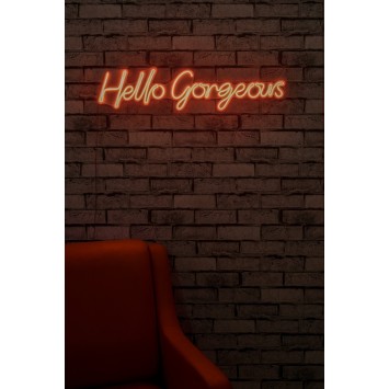 Iluminación LED decorativa de plástico Hello Gorgeous rojo 75x18x2 cm