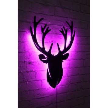 Iluminación LED decorativa Deer 2 rosa 25x30 cm