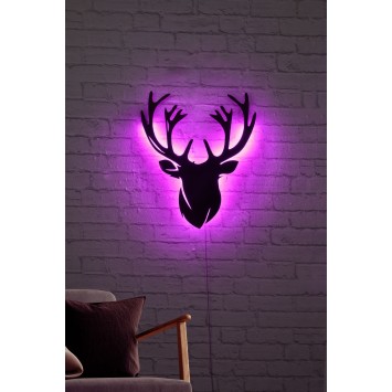 Iluminación LED decorativa Deer 2 rosa 25x30 cm