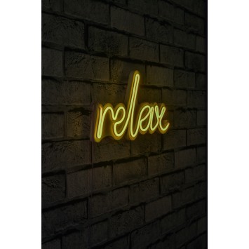 Iluminación LED decorativa de plástico Relax amarillo 38x15x2 cm