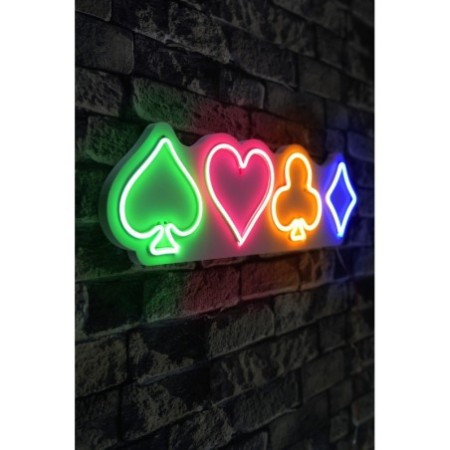 Iluminación LED decorativa de plástico Gambler multicolor 17x57x2 cm