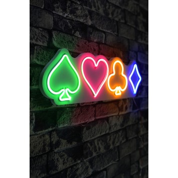 Iluminación LED decorativa de plástico Gambler multicolor 17x57x2 cm