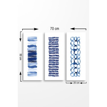 Cuadro decorativo MDF MDF0083 multicolor 20x50 cm (3 piezas)