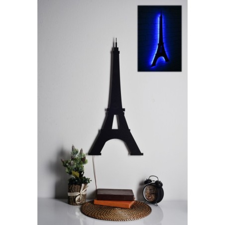 Iluminación LED decorativa Eiffel Tower azul 32x69 cm