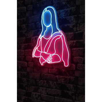 Iluminación LED decorativa de plástico Mona Lisa rosado azul