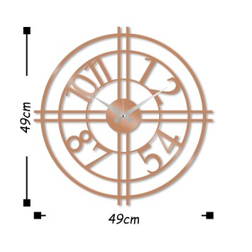 Reloj de pared metal Metal Wall Clock 33 cobre 49x49 cm