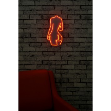 Iluminación LED decorativa de plástico Sexy Woman rojo 22x42x2 cm