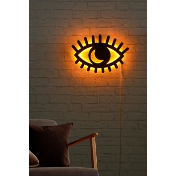 Iluminación LED decorativa Evil Eye amarillo 45x30 cm