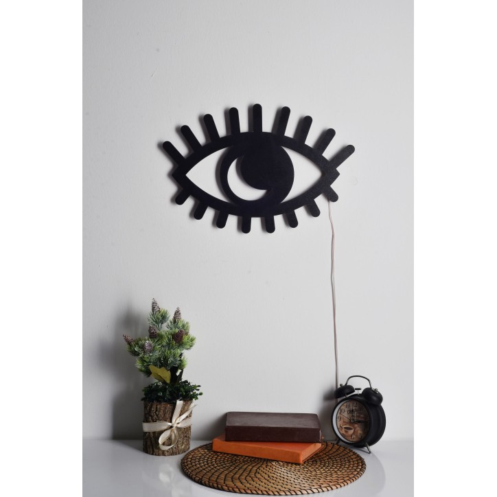 Iluminación LED decorativa Evil Eye amarillo 45x30 cm