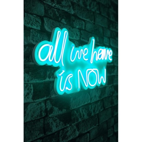 Iluminación LED decorativa de plástico All We Have is Now azul 26x57x2 cm