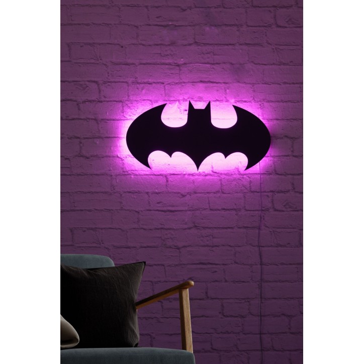 Iluminación LED decorativa Batman rosa 50x25 cm