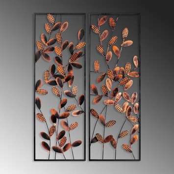 Decoración pared de metal Olips 3 multicolor 32x90 cm (2 piezas)