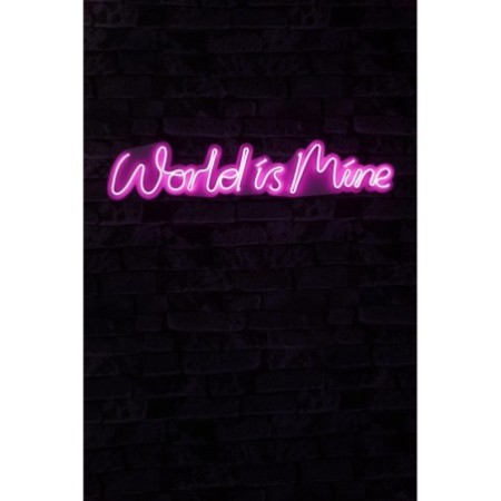 Iluminación LED decorativa de plástico World is Mine rosa 16x78x2 cm